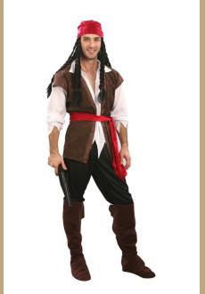  Caribbean Pirate Men's Fancy Dress Costume